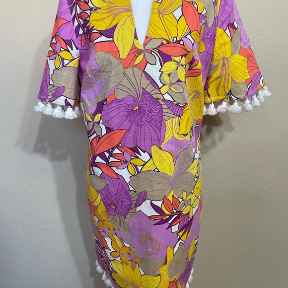 Trina Turk Raine Tassel Shift Dress women’s 8 NWOT - Picture 4 of 11